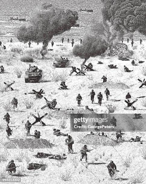 ilustraciones, imágenes clip art, dibujos animados e iconos de stock de 2 ª guerra mundial desembarco de normandía en la playa de omaha - segunda guerra mundial