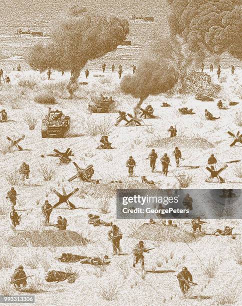 illustrations, cliparts, dessins animés et icônes de invasion de la normandie ww2 sur omaha beach - d day