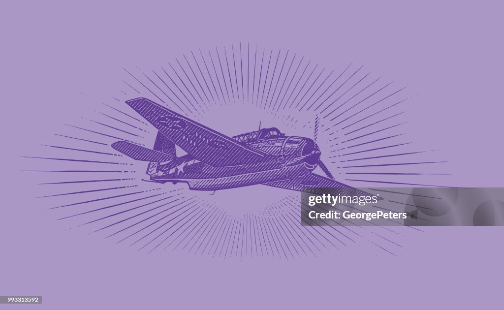 WW2 Airplane. Avenger Dive Bomber