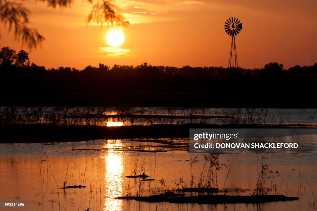 Sunset at Sugar Land Memorial Park