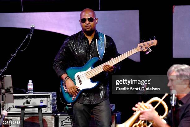 Musician Nathaniel Kearney Jr appears on stage during the 'Dave Koz and Friends Summer Horns Tour' at Thousand Oaks Civic Arts Plaza on July 6, 2018...