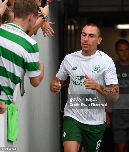 Dublin , Ireland - 7 July 2018; Scott Brown of Celtic prior to the Soccer friendly between Shamrock Rovers and Glasgow Celtic at Tallaght Stadium in...