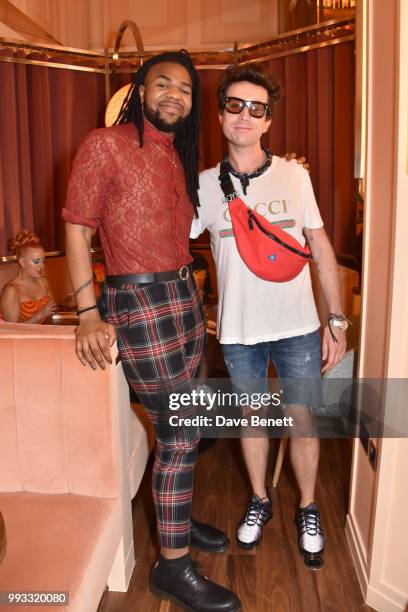 And Nick Grimshaw attend the Fantastic Man, Blouse and Neptune Pride fundraiser brunch in support of London Friend at Neptune on July 7, 2018 in...