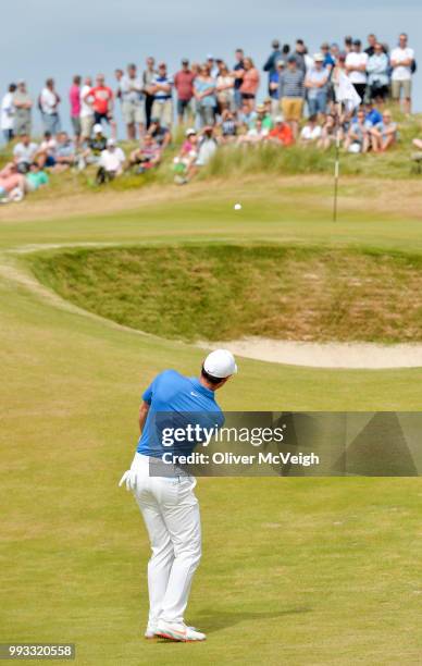 Donegal , Ireland - 7 July 2018; Rory McIlroy of Northern Ireland playing his third shot on the 4th hole during Day Three of the Dubai Duty Free...