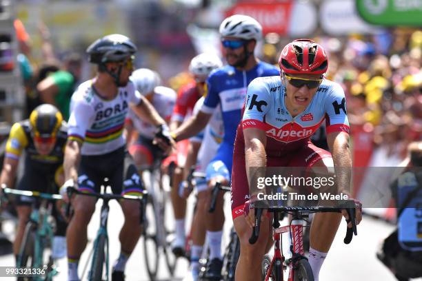 Arrival / Marcel Kittel of Germany and Team Katusha / Fernando Gaviria of Colombia and Team Quick-Step Floors / Celebration / Peter Sagan of Slovakia...