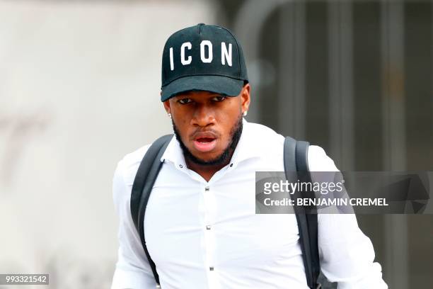 Brazil's midfielder Fred leaves his team's hotel in Kazan on July 7 a day after the five-time champions crashed out of the Russia 2018 World Cup...
