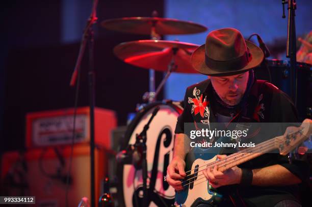 Kevin Baldes of Lit performs during the Gen-X summer tour at Miramar Regional Park Amphitheater on July 3, 2018 in Miramar, Florida.