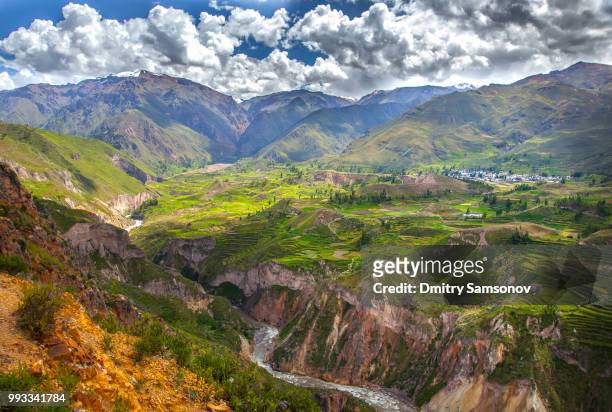 colca view - colca stock pictures, royalty-free photos & images
