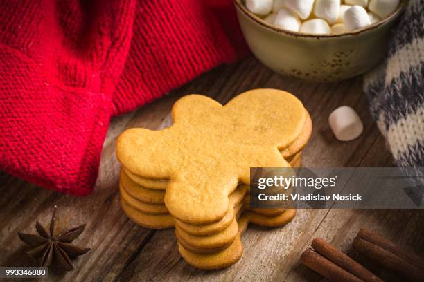 gingerbread cookies - figurita de jengibre fotografías e imágenes de stock