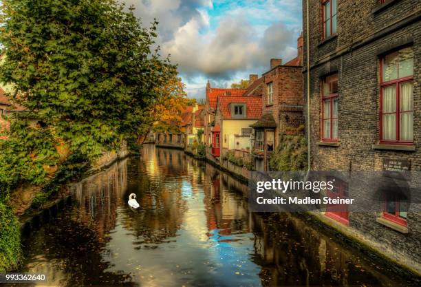 brugge-a medieval city - madlen stock-fotos und bilder