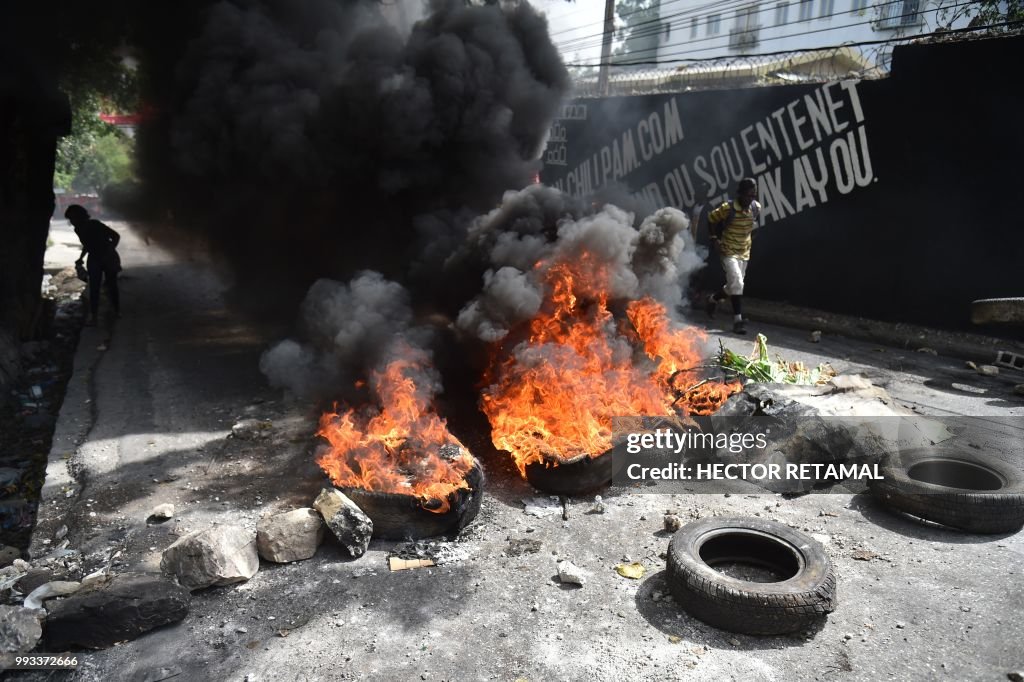 HAITI-FUEL-PROTEST