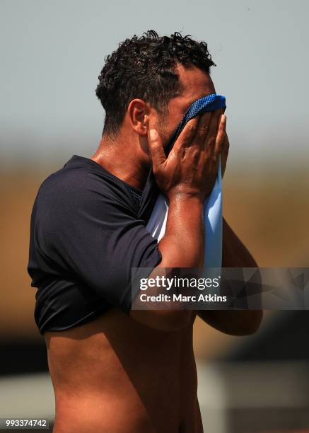 Kieran Richardson of West Bromwich Albion during the Pre-season friendly between Barnet and West Bromwich Albion on July 7, 2018 in Barnet, United...