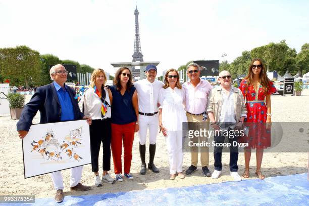 Virginie Couperie Eiffel, Louise Rochefort, Francoise Vidal, Clemence Rochefort, Guillaume Canet, Jean Maurice Bonneau and Michel Blanc during in the...