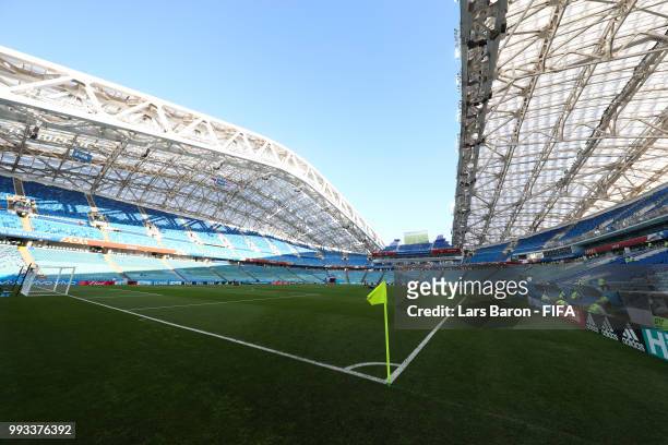 General view of Fisht Stadium prior to the 2018 FIFA World Cup Russia Quarter Final match between Russia and Croatia at Fisht Stadium on July 7, 2018...