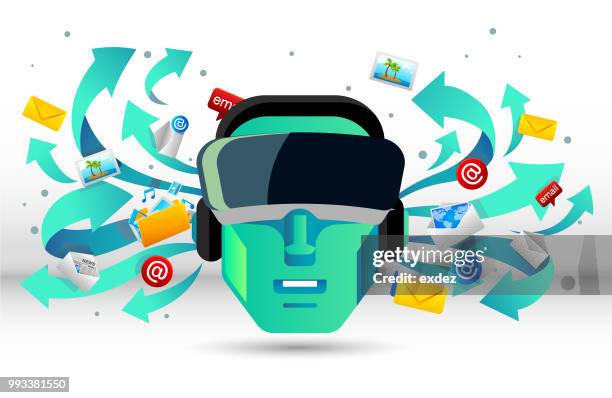 vr for mail - computer message stock illustrations