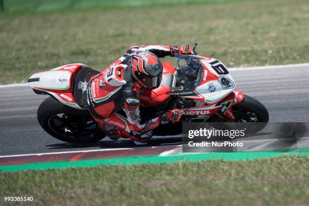 Jordi Torres ESP MV Agusta 1000 F4 MV Agusta Reparto Corse during the Motul FIM Superbike Championship - Italian Round Superpole race during the...