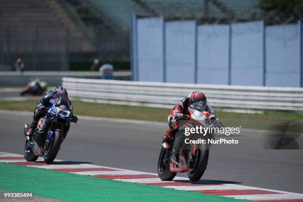 Jordi Torres ESP MV Agusta 1000 F4 MV Agusta Reparto Corse during the Motul FIM Superbike Championship - Italian Round Superpole race during the...