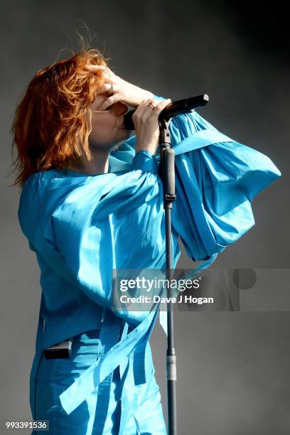 Alison Goldfrapp of Goldfrapp performs on stage as Barclaycard present British Summer Time Hyde Park at Hyde Park on July 7, 2018 in London, England.