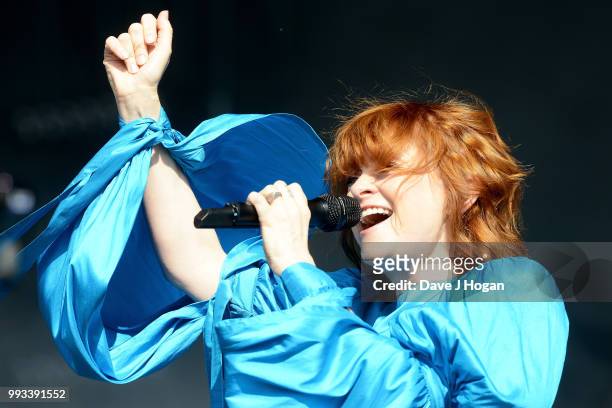 Alison Goldfrapp of Goldfrapp performs on stage as Barclaycard present British Summer Time Hyde Park at Hyde Park on July 7, 2018 in London, England.