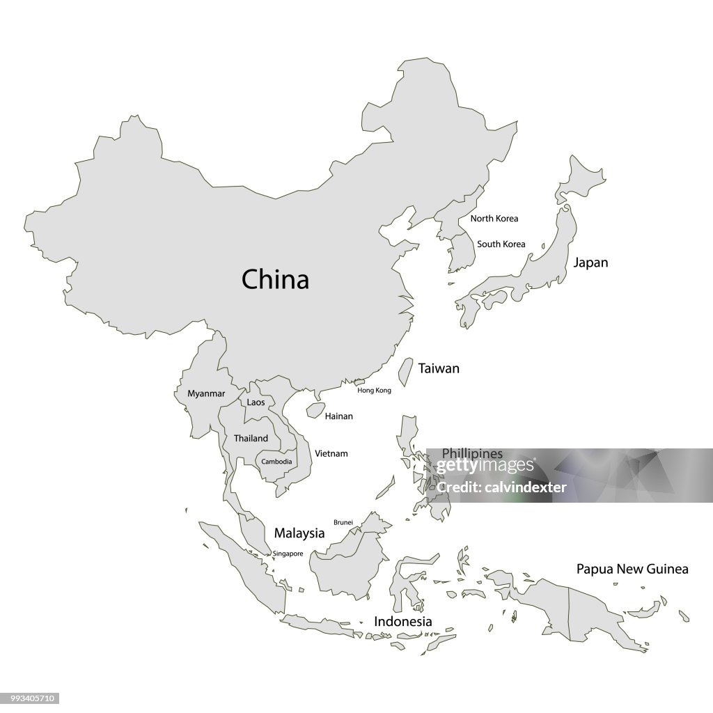 Every Asa Map Blank Map Of Asia With Names