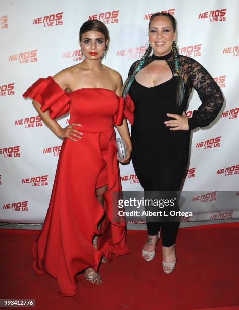 Model Upma Singh and Recording Artist Megan Kashat attend "Forbidden Fruit" Live Rocky Horror Experience Launch Featuring Barry Bostwick Hand Print...