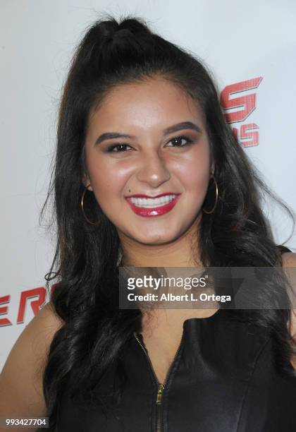 Actress Amber Romero attends "Forbidden Fruit" Live Rocky Horror Experience Launch Featuring Barry Bostwick Hand Print Ceremony held at the Vista...