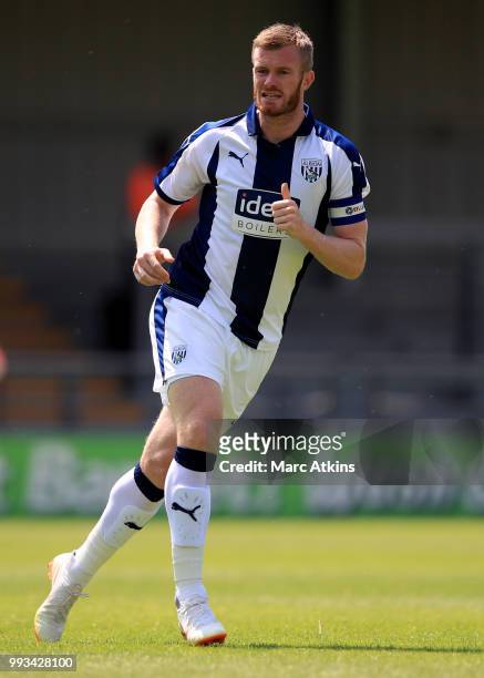 Chris Brunt of West Bromwich Albion during the Pre-season friendly between Barnet and West Bromwich Albion on July 7, 2018 in Barnet, United Kingdom.