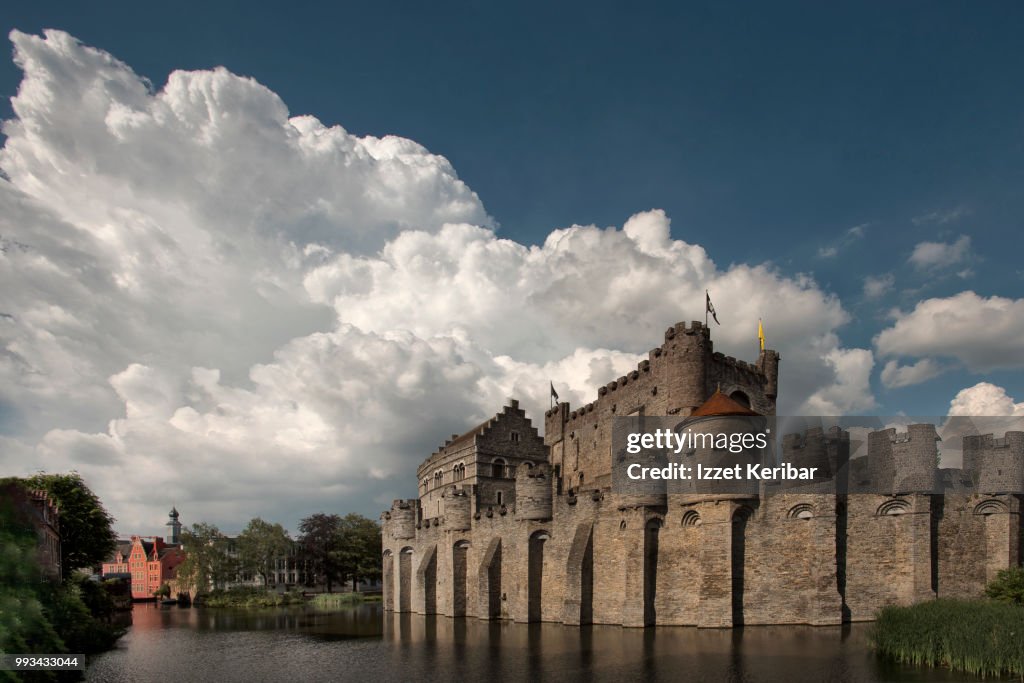 Old Castle " Gravensteen " at Ghent, Flanders, Belgium