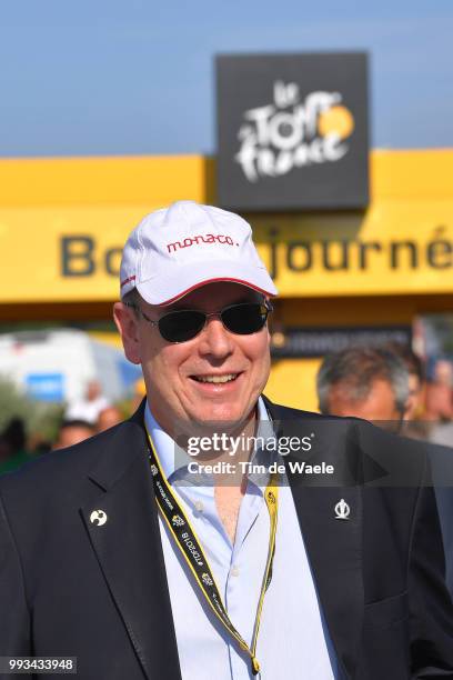 Prince Albert of Monaco / during the 105th Tour de France 2018, Stage 1 a 201km from Noirmoutier-En-L'ile to Fontenay-le-Comte on July 7, 2018 in...