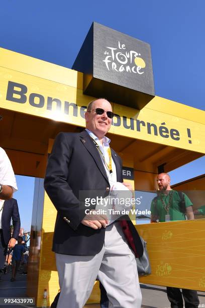 Prince Albert of Monaco / during the 105th Tour de France 2018, Stage 1 a 201km from Noirmoutier-En-L'ile to Fontenay-le-Comte on July 7, 2018 in...