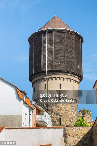 water tower, bautzen, saxony, germany - bautzen stock pictures, royalty-free photos & images