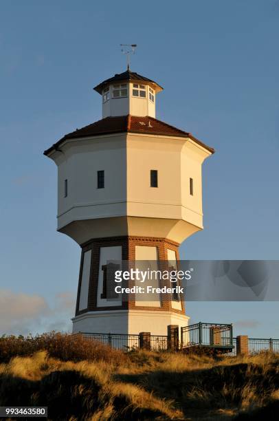 water tower, langeoog, lower saxony, germany - langeoog stock pictures, royalty-free photos & images