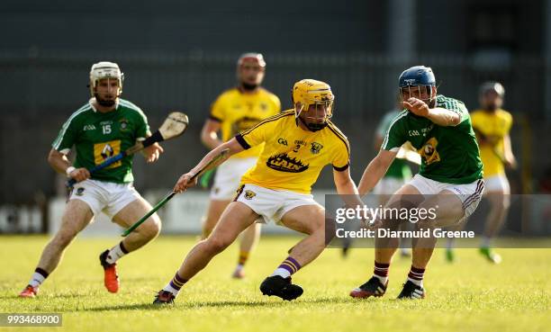 Westmeath , Ireland - 7 July 2018; Damien Reck of Wexford in action against Ciaran Doyle of Westmeath during the GAA Hurling All-Ireland Senior...