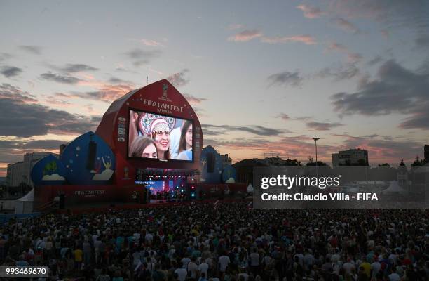 General view during the 2018 FIFA World Cup Russia Quarter Final match between Sweden and England at Samara Arena on July 7, 2018 in Samara, Russia.