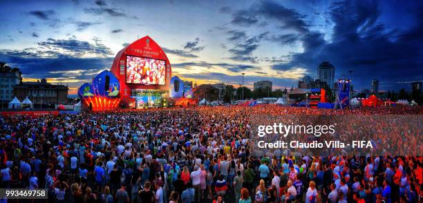 General view during the 2018 FIFA World Cup Russia Quarter Final match between Sweden and England at Samara Arena on July 7, 2018 in Samara, Russia.