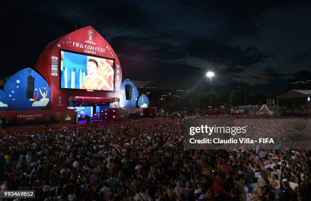 General view during the 2018 FIFA World Cup Russia Quarter Final match between Sweden and England at Samara Arena on July 7, 2018 in Samara, Russia.