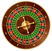 Casino roulette wheel 3d vector of gamble game