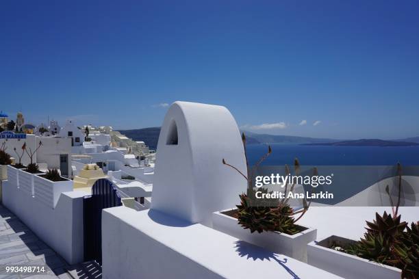 sunny greek island - larkin stock pictures, royalty-free photos & images