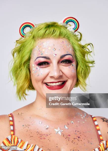 Lauren Harrington during a portrait session at Pride In London 2018 at The Trafalgar St. James Hotel on July 7, 2018 in London, England. Image is...