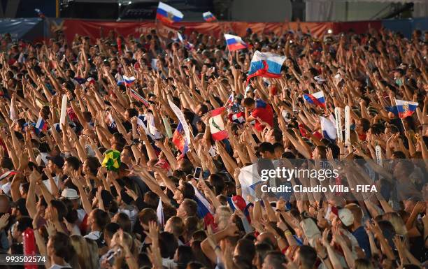 General view during the 2018 FIFA World Cup Russia Quarter Final match between Sweden and England at Samara Arena on July 7, 2018 in Samara, Russia.