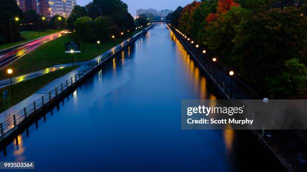 rideau canal dawn - rideau canal stock pictures, royalty-free photos & images