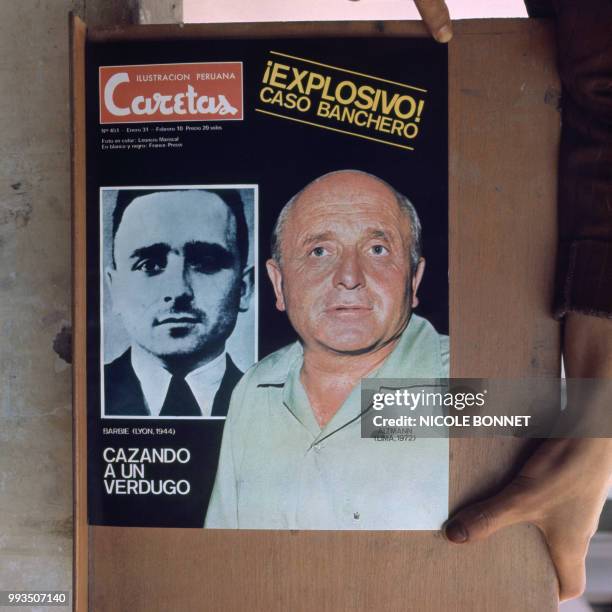 Klaus Barbie fait la une de la presse péruvienne en 1972 à Lima, Pérou.