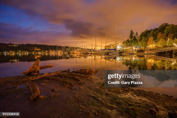 gig harbor sunset - gig harbor stock pictures, royalty-free photos & images