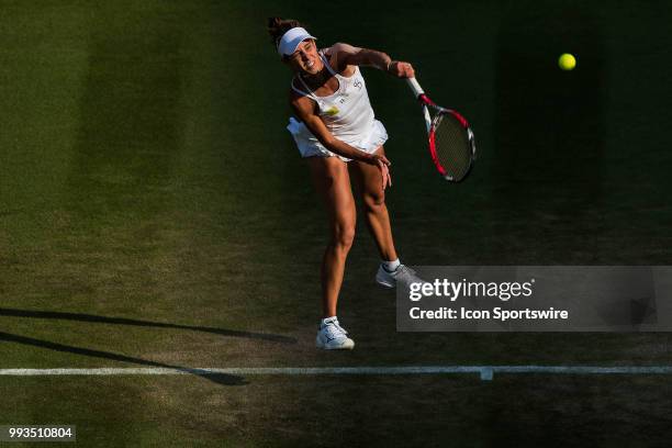 During a day five match of the 2018 Wimbledon Championships on July 6 at All England Lawn Tennis and Croquet Club in London, England.