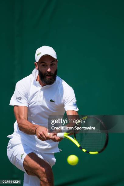 During a day six match of the 2018 Wimbledon on July 7 at All England Lawn Tennis and Croquet Club in London, England.