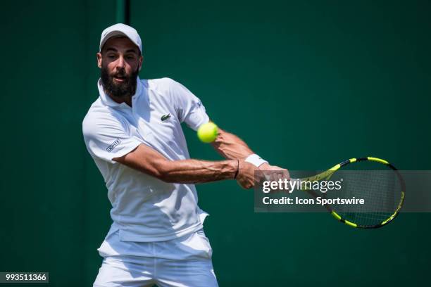 During a day six match of the 2018 Wimbledon on July 7 at All England Lawn Tennis and Croquet Club in London, England.