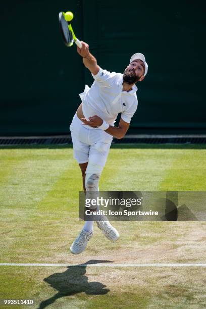 During a day six match of the 2018 Wimbledon on July 7 at All England Lawn Tennis and Croquet Club in London, England.