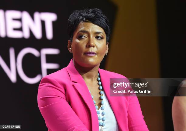 Mayor of Atlanta Keisha Lance Bottoms speaks onstage during the 2018 Essence Festival presented by Coca-Cola at Ernest N. Morial Convention Center on...