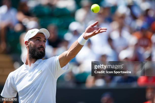During a day six match of the 2018 Wimbledon on July 7 at All England Lawn Tennis and Croquet Club in London, England.