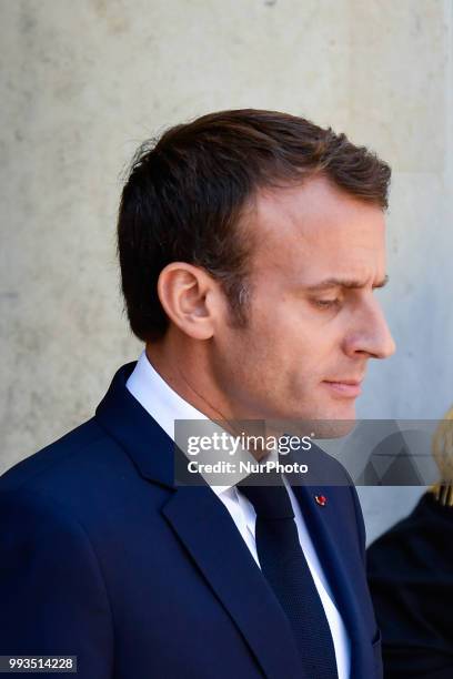 The President of the Republic, Emmanuel Macron received His Highness Sheikh Tamim bin Hamad Al Thani, Emir of the State of Qatar at the Elysée...